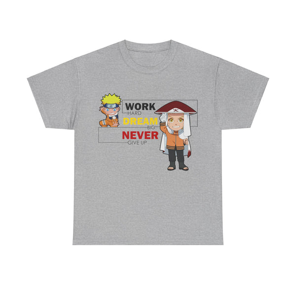 Work Hard Naruto Anime Tee Hokage