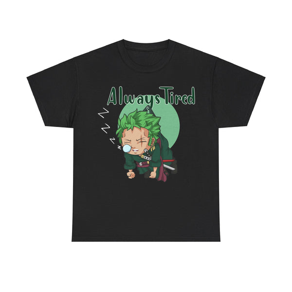 Always Tired Green Swordsman  Anime Tee